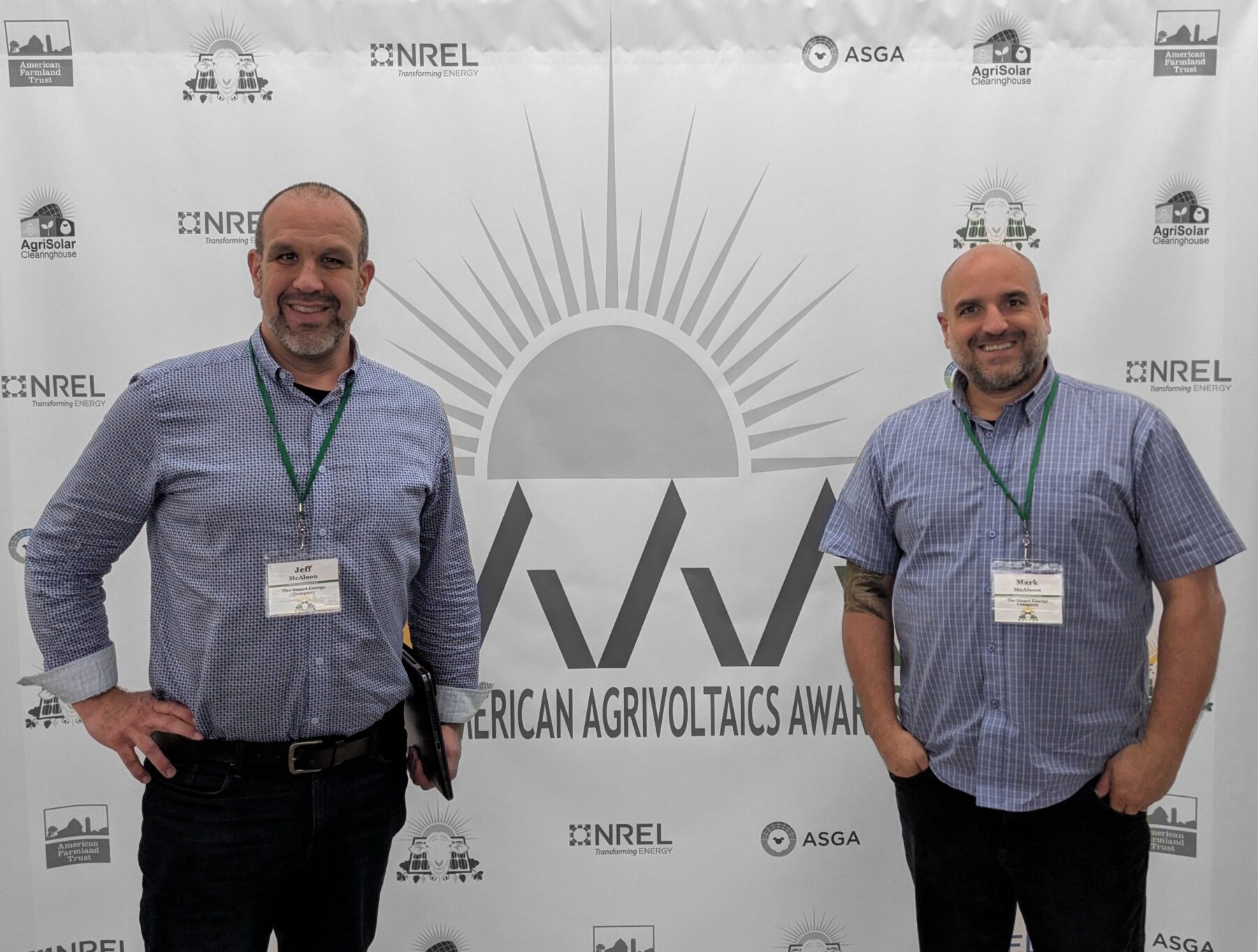  The Smart Energy Company co-CEOs Jeff McAloon and Mark McAloon at the 2024 Solar Farm Summit in Chicago.