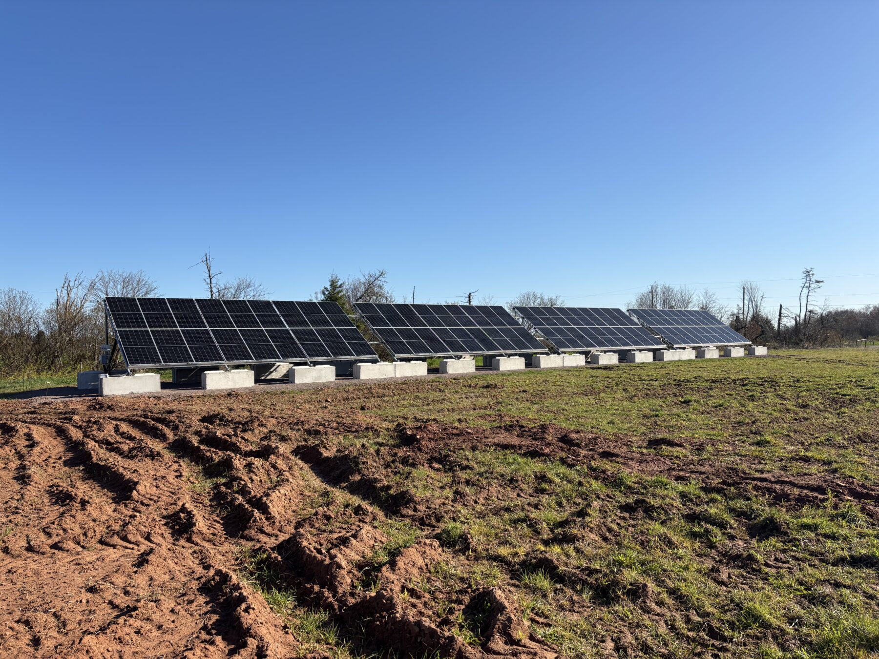 Red Oak Dairy Farm with ground mount solar